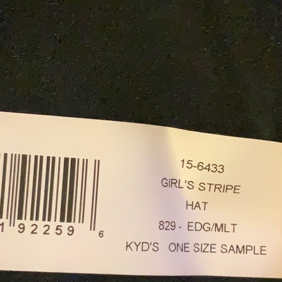 Spyder Girls Stripe Hat (Orange/Raspberry) stripe - Picture 6 of 8